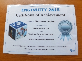 Enginuity 2015 Runners up awards