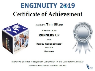 Enginuity 2019 Runners up awards