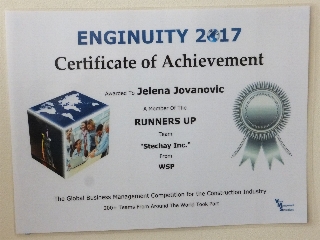 Enginuity 2017 Runners up awards